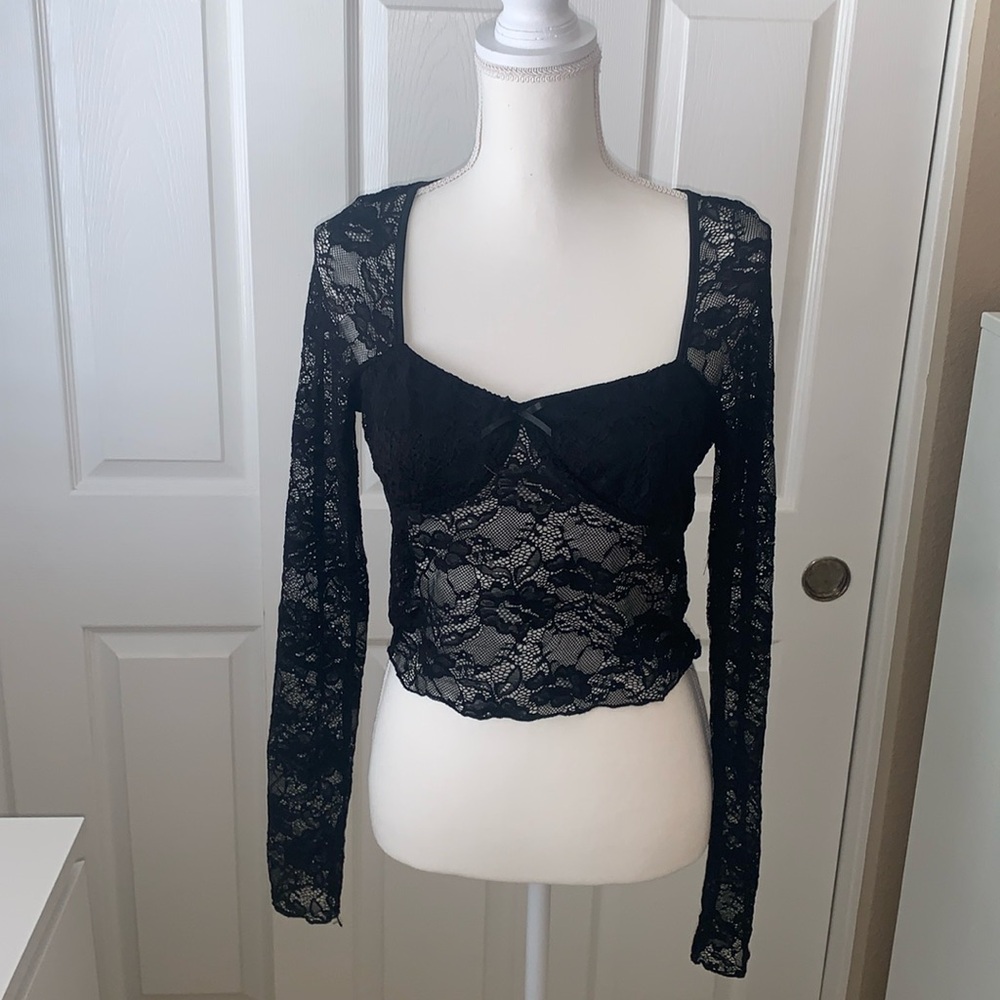 Floral Mesh Top